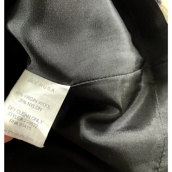 Trina Turk Harlequin Checkerboard Wool Mini Skirt - Size 8 - Picture 6 of 7